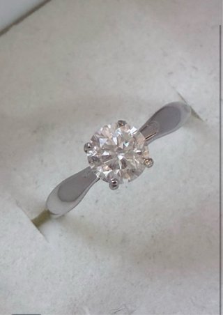 Anillo Oro 18k Diamante Natural 0.96ct F/SI2
