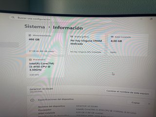 Ordenador Intel Core i3-4150 3.50GHz 8GB RAM