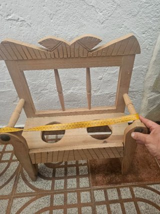 Macetero botijero cantarero de madera