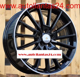 8806 JUEGO DE 4 LLANTAS SKODA BLACK METAL r480418