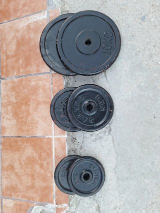 Discos de pesas 10kg, 5kg y 3kg