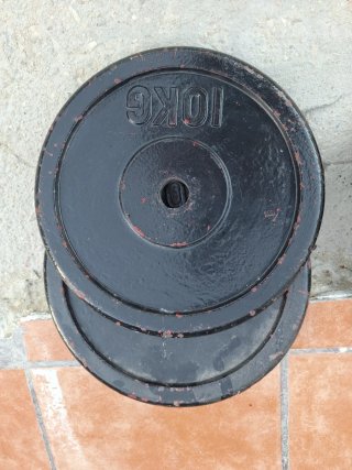 Discos de pesas 10kg, 5kg y 3kg