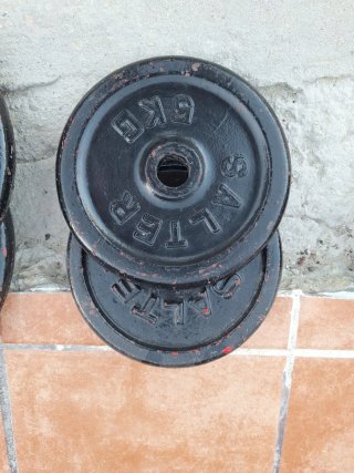 Discos de pesas 10kg, 5kg y 3kg