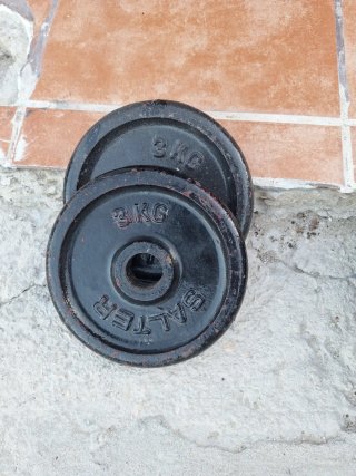 Discos de pesas 10kg, 5kg y 3kg