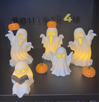 Conjunto Fantasmas LED Decoração Halloween