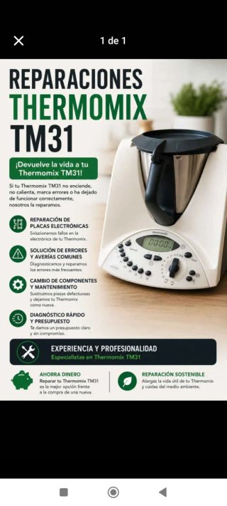Reparación Thermomix TM31