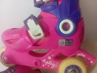 Patines en línea Oxelo rosas talla 26-28