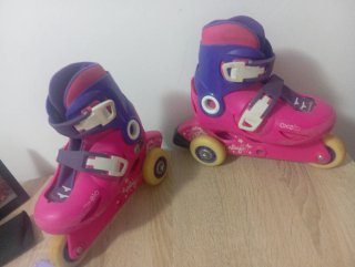 Patines en línea Oxelo rosas talla 26-28