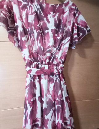 Vestido gasa estampado floral