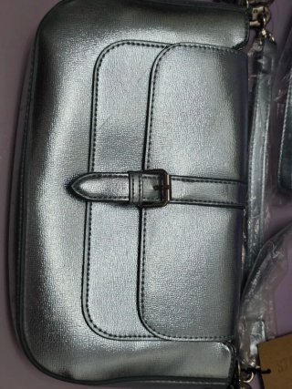 Bolso Steve Madden Azul Metálico