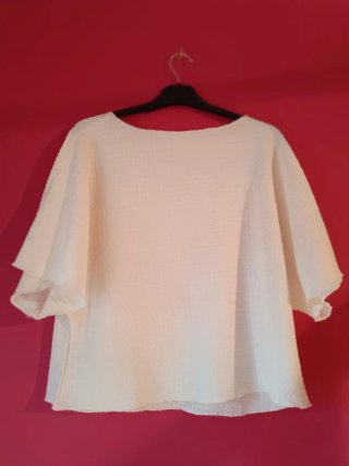 Blusa blanca elegante talla única