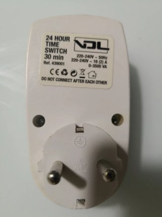 Temporizador analógico enchufable