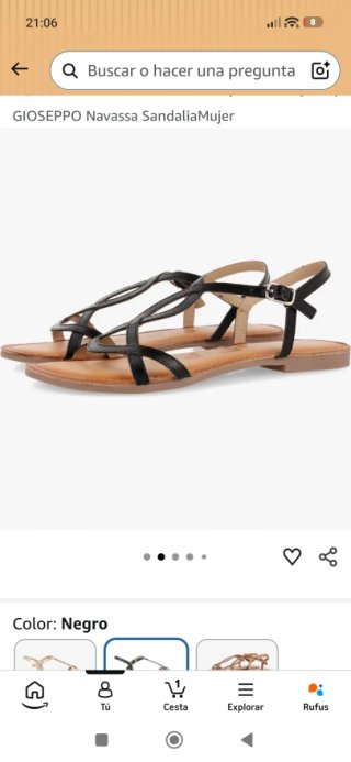 Sandalias Gioseppo Negras Talla 39