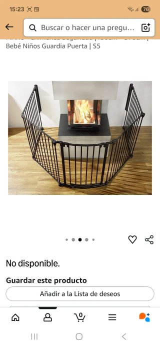 Barrera modular seguridad bebés/chimenea