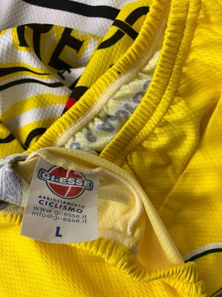 Maillot Ciclismo Vintage Free Bike Amarillo