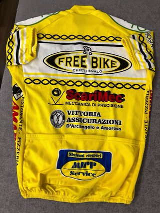 Maillot Ciclismo Vintage Free Bike Amarillo