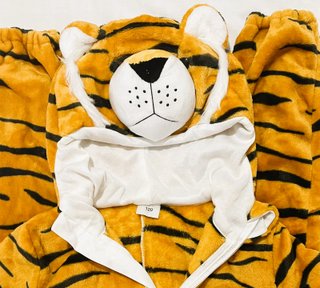 Mono Con Capucha Disfraz Tigre Bebé Niños 3 años.