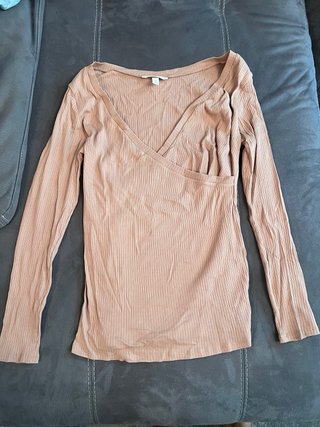 Camiseta premamá manga larga cruzada