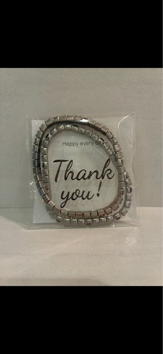 Pulseras elásticas cuarzo blanco y brillantes