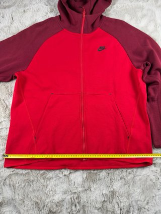 Sudadera Nike Full Zip Capucha Roja/Burdeos