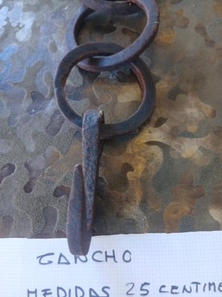 Gancho de hierro vintage 25cm