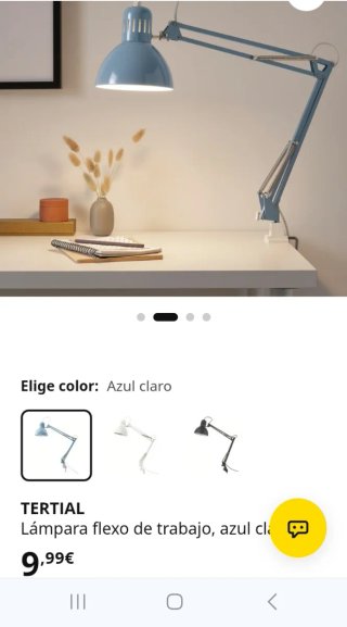 Lámpara flexo azul Ikea