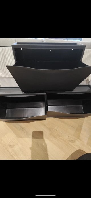 Zapatero Trones Ikea Negro (3 uds)