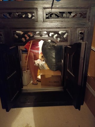 Espejo de madera tallada