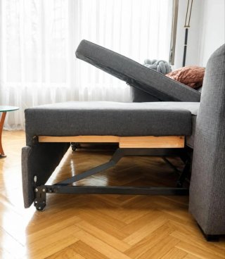 Sofá 3 plazas con chaiselongue gris