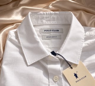 Camisa Polo Club Blanca Mujer Talla L