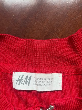 Jersey rojo niña cremallera