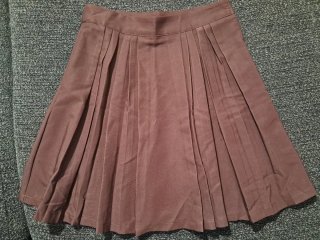 Falda marrón plisada