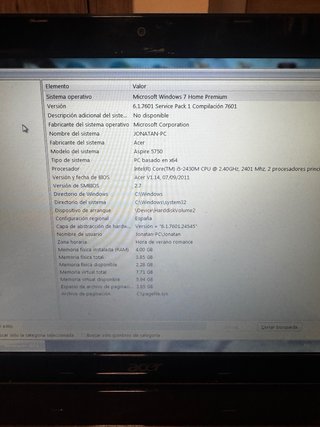 Acer Aspire 5750 Portátil