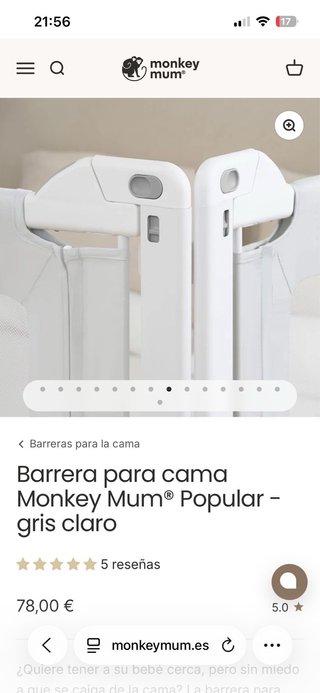 Barreras de seguridad para cama