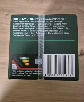 Batería Parkside 20V 4Ah PAP 20 B3