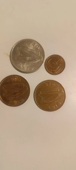 4 Monedas Irlanda 1975 1976 1980