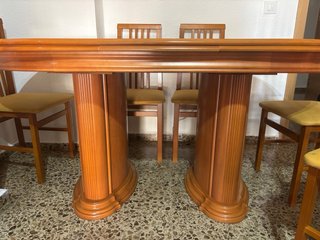 Mesa comedor y 6 sillas madera