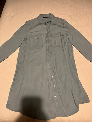 Vestido Camisero Vaquero Massimo Dutti Talla L