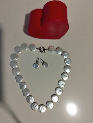 Collar y pendientes perlas barrocas naturales