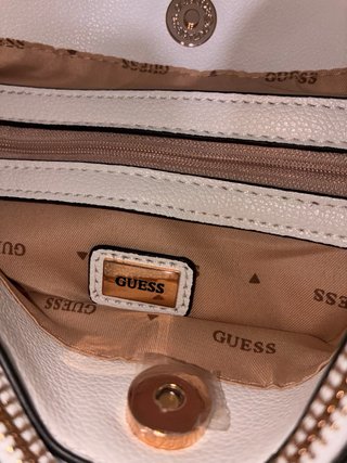 Bolso Guess Becca Satchel Blanco NUEVO