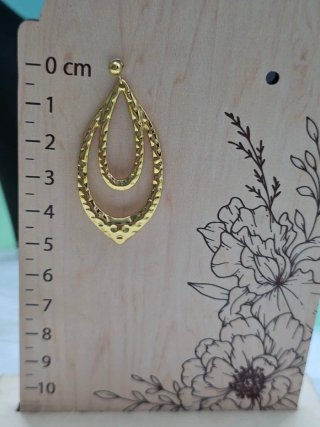Pendientes largos acero inoxidable dorados