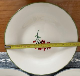 Juego 4 Platos Postre Flores