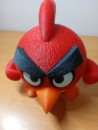 Figura Pájaro Rojo Decorativa