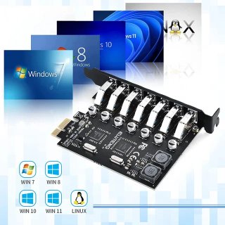 Scheda espansione ELUTENG 7 porte USB 3.0 PCI-E