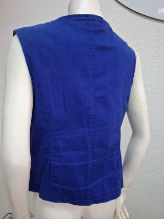 Chaleco azul sin mangas