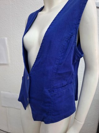 Chaleco azul sin mangas