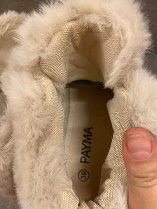 Botines PAYMA pelo beige talla 39