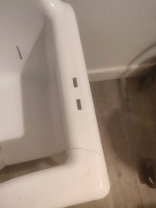 Silla de comer para bebé blanca