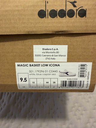 Diadora Magic Low Zapatillas Blancas y Azul