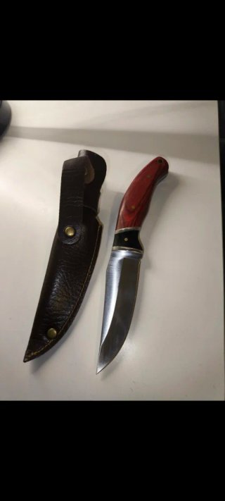 Lote 2 Cuchillos Pesca Madera Metal